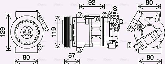 Ava Quality Cooling PEAK408 - Компрессор кондиционера unicars.by