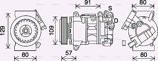 Ava Quality Cooling PEAK407 - Компрессор кондиционера unicars.by