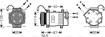 Ava Quality Cooling PEAK036 - Компрессор кондиционера unicars.by