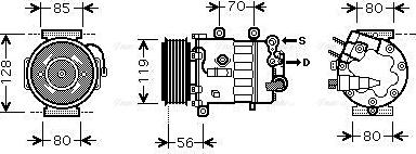 Ava Quality Cooling PEAK322 - Компрессор кондиционера unicars.by