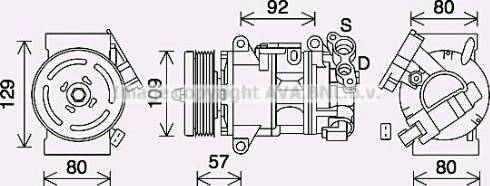 Ava Quality Cooling PEK409 - Компрессор кондиционера unicars.by