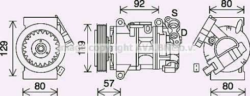 Ava Quality Cooling PEK408 - Компрессор кондиционера unicars.by