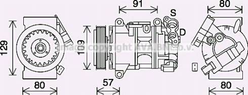 Ava Quality Cooling PEK407 - Компрессор кондиционера unicars.by