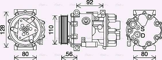 Ava Quality Cooling PEK415 - Компрессор кондиционера unicars.by