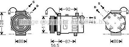 Ava Quality Cooling PE K036 - Компрессор кондиционера unicars.by