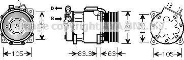 Ava Quality Cooling PE K306 - Компрессор кондиционера unicars.by