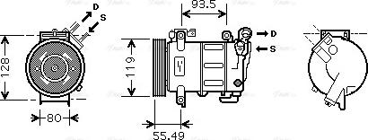 Ava Quality Cooling PE K316 - Компрессор кондиционера unicars.by