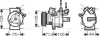 Ava Quality Cooling PE K317 - Компрессор кондиционера unicars.by