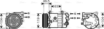 Ava Quality Cooling PE K326 - Компрессор кондиционера unicars.by