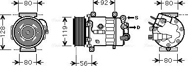 Ava Quality Cooling PE K320 - Компрессор кондиционера unicars.by