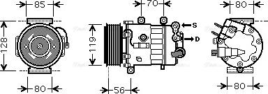 Ava Quality Cooling PE K322 - Компрессор кондиционера unicars.by