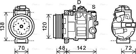 Ava Quality Cooling PRAK064 - Компрессор кондиционера unicars.by