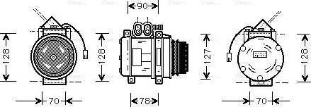 Ava Quality Cooling PR K033 - Компрессор кондиционера unicars.by