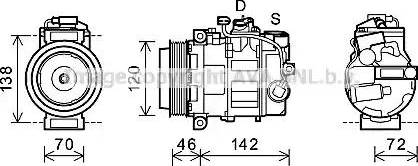 Ava Quality Cooling PRK074 - Компрессор кондиционера unicars.by