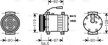 Ava Quality Cooling REAK071 - Компрессор кондиционера unicars.by