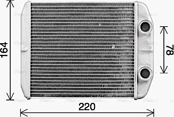 Ava Quality Cooling RT6663 - Теплообменник, отопление салона unicars.by