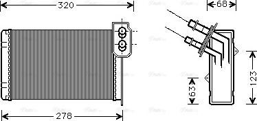 Ava Quality Cooling RT 6048 - Теплообменник, отопление салона unicars.by