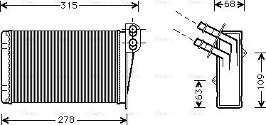 Ava Quality Cooling RT 6228 - Теплообменник, отопление салона unicars.by