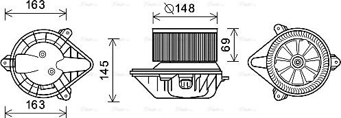 Ava Quality Cooling RT8587 - Вентилятор салона unicars.by