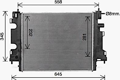 Ava Quality Cooling RT2659 - Радиатор, охлаждение двигателя unicars.by