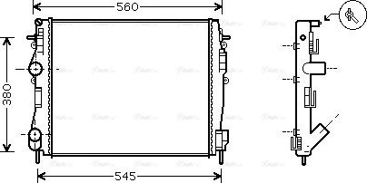 Ava Quality Cooling RT 2309 - Радиатор, охлаждение двигателя unicars.by