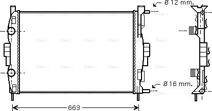 Ava Quality Cooling RT 2307 - Радиатор, охлаждение двигателя unicars.by