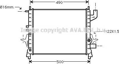 Ava Quality Cooling RT 2262 - Радиатор, охлаждение двигателя unicars.by