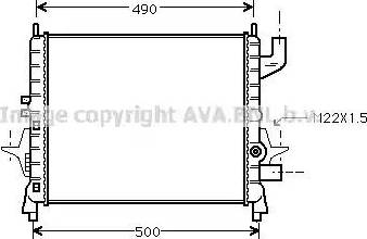 Ava Quality Cooling RT 2238 - Радиатор, охлаждение двигателя unicars.by