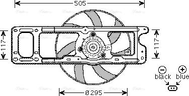 Ava Quality Cooling RT 7537 - Вентилятор, охлаждение двигателя unicars.by