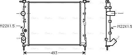 Ava Quality Cooling RTA2197 - Радиатор, охлаждение двигателя unicars.by