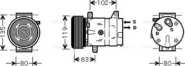 Ava Quality Cooling RTAK440 - Компрессор кондиционера unicars.by