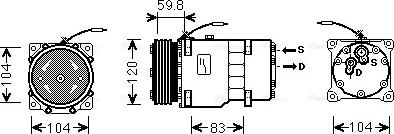 Ava Quality Cooling RTAK402 - Компрессор кондиционера unicars.by