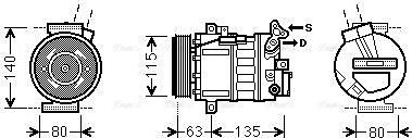 Ava Quality Cooling RTAK485 - Компрессор кондиционера unicars.by