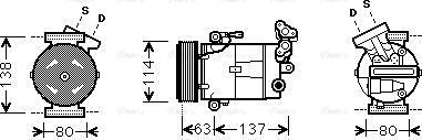 Ava Quality Cooling RTAK437 - Компрессор кондиционера unicars.by