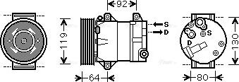 Ava Quality Cooling RTAK429 - Компрессор кондиционера unicars.by