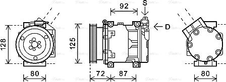 Ava Quality Cooling RTK479 - Компрессор кондиционера unicars.by