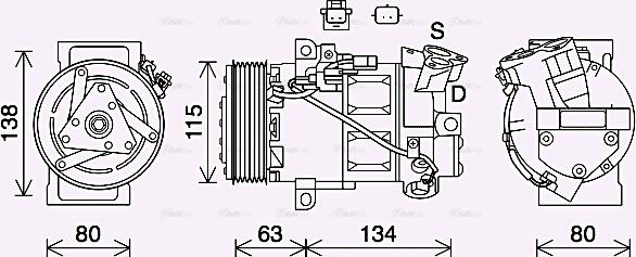 Ava Quality Cooling RTAK640 - Компрессор кондиционера unicars.by