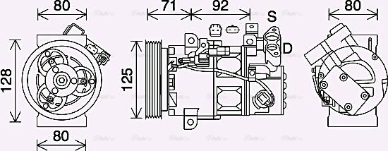 Ava Quality Cooling RTAK636 - Компрессор кондиционера unicars.by