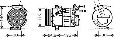 Ava Quality Cooling RTAK394 - Компрессор кондиционера unicars.by