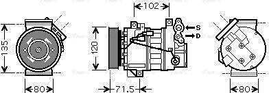 Ava Quality Cooling RTAK393 - Компрессор кондиционера unicars.by