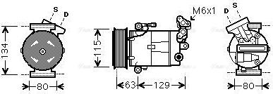 Ava Quality Cooling RTAK384 - Компрессор кондиционера unicars.by