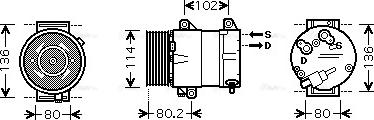 Ava Quality Cooling RTAK381 - Компрессор кондиционера unicars.by