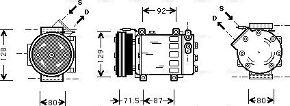 Ava Quality Cooling RTAK281 - Компрессор кондиционера unicars.by