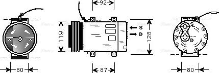 Ava Quality Cooling RTAK283 - Компрессор кондиционера unicars.by