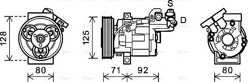 Ava Quality Cooling RTK495 - Компрессор кондиционера unicars.by