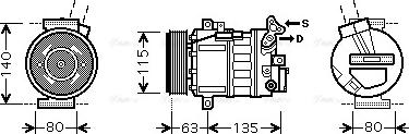 Ava Quality Cooling RTK486 - Компрессор кондиционера unicars.by