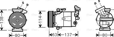 Ava Quality Cooling RT K437 - Компрессор кондиционера unicars.by