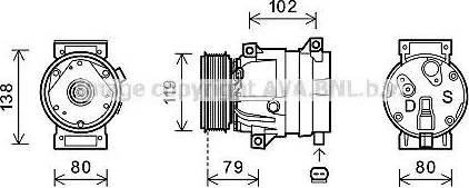 Ava Quality Cooling RTK474 - Компрессор кондиционера unicars.by