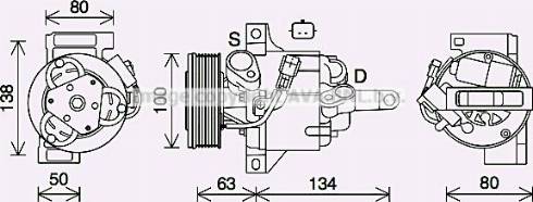 Ava Quality Cooling RTK637 - Компрессор кондиционера unicars.by