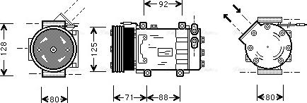 Ava Quality Cooling RT K127 - Компрессор кондиционера unicars.by